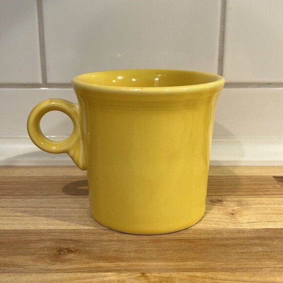Fiesta Happy Scarecrow Coffee Mug Cup HLC USA Yellow Sunflower - Picture 3 of 6